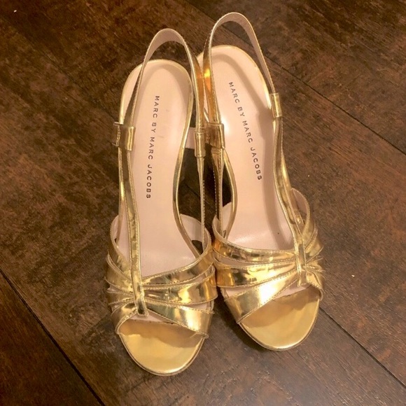 Marc By Marc Jacobs Shoes - Marc by Marc Jacobs Cork Slingback Wedge Sandals